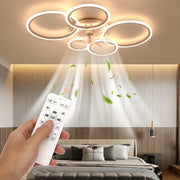 OYAJIA RGB LED-Deckenventilator mit Licht und Fernbedienung