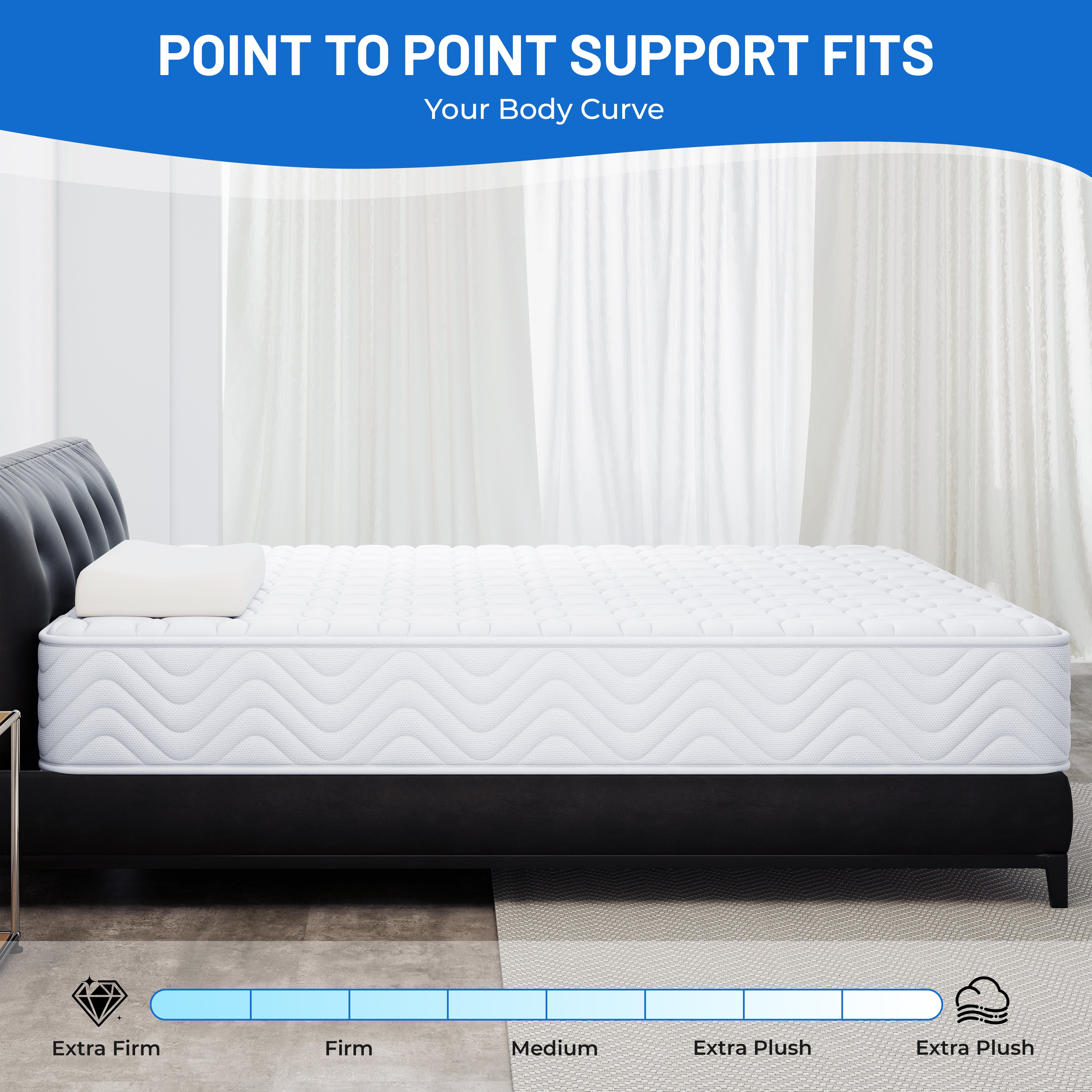 9-Inch Pocket Spring Mattress – Knitted Fabric Hybrid Mattress