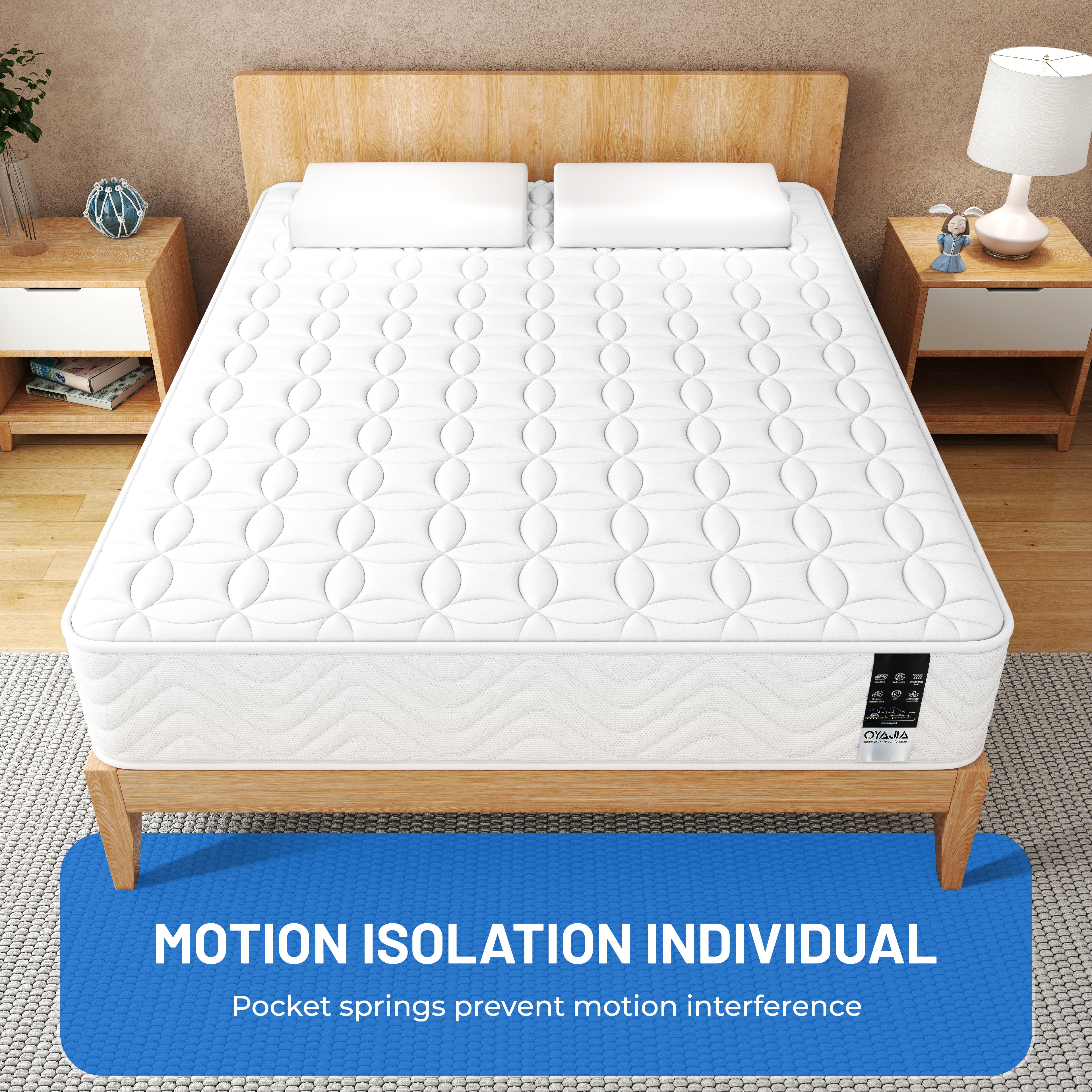 9-Inch Pocket Spring Mattress – Knitted Fabric Hybrid Mattress