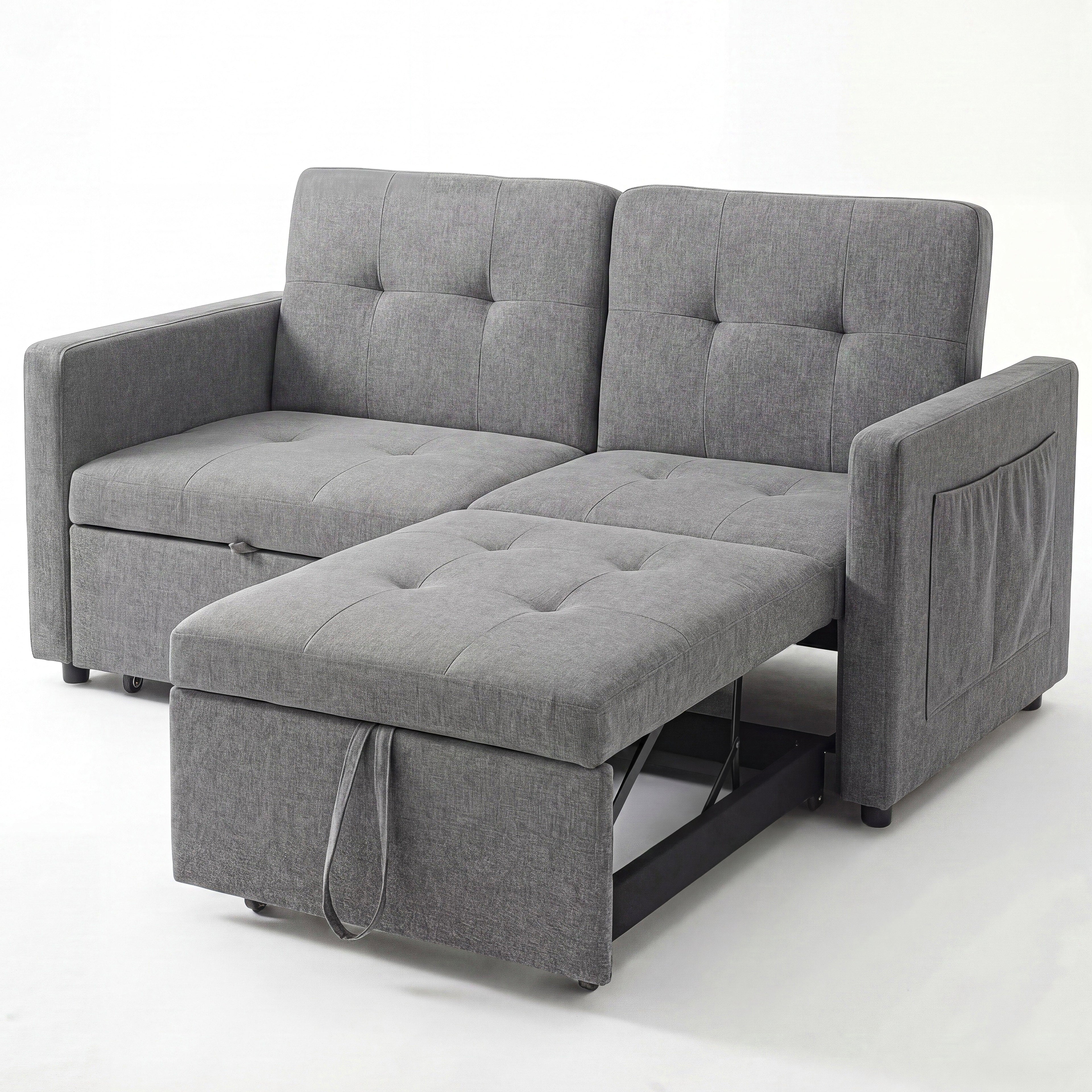 OYAJIA 3-in-1 Convertible Sofa Bed for Two with Adjustable Backrest