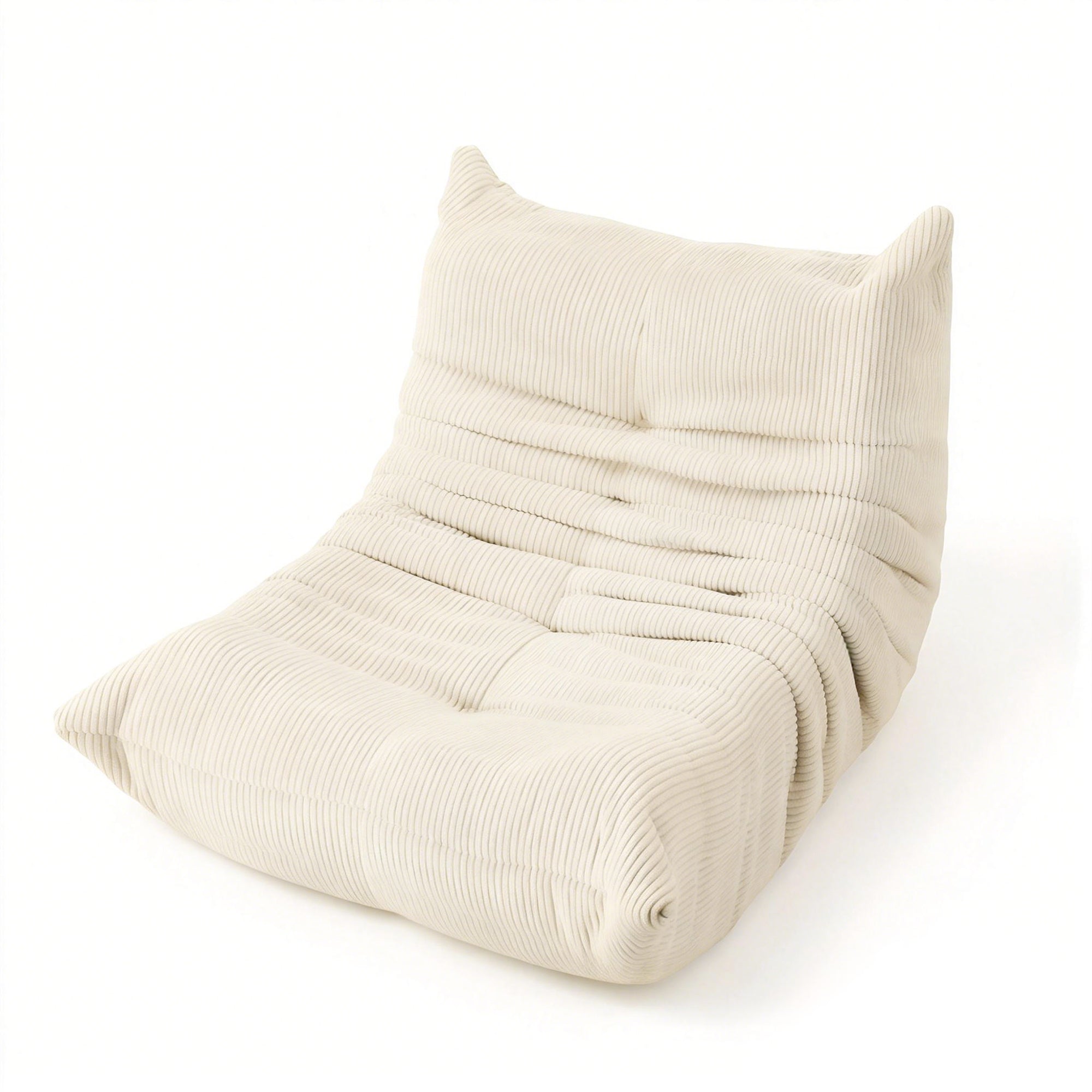 OYAJIA Corduroy Bean Bag Chair with High-Density Foam and Backrest