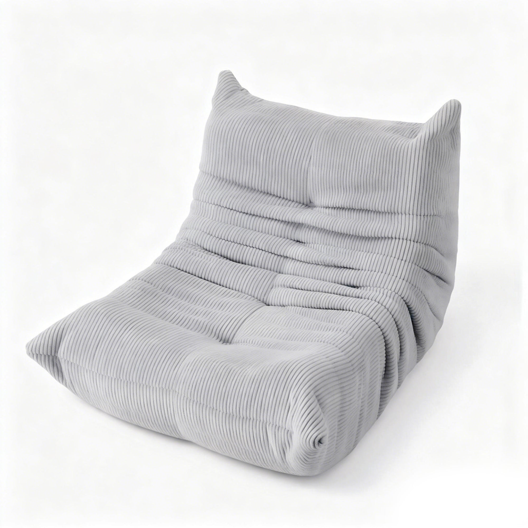 OYAJIA Corduroy Bean Bag Chair with High-Density Foam and Backrest