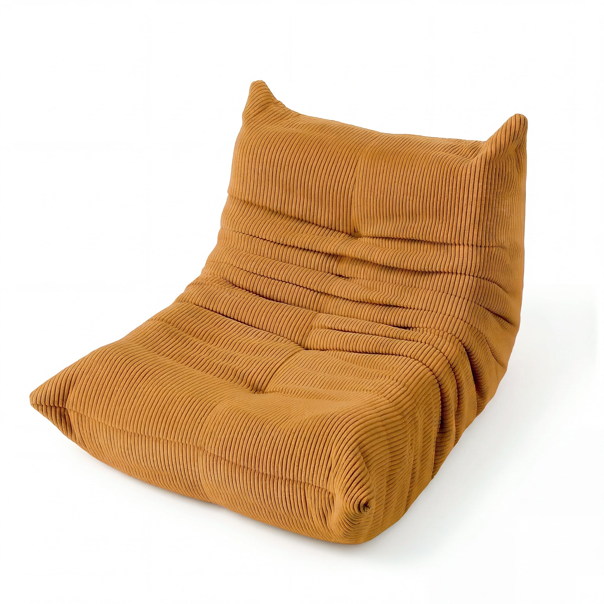 OYAJIA Corduroy Bean Bag Chair with High-Density Foam and Backrest