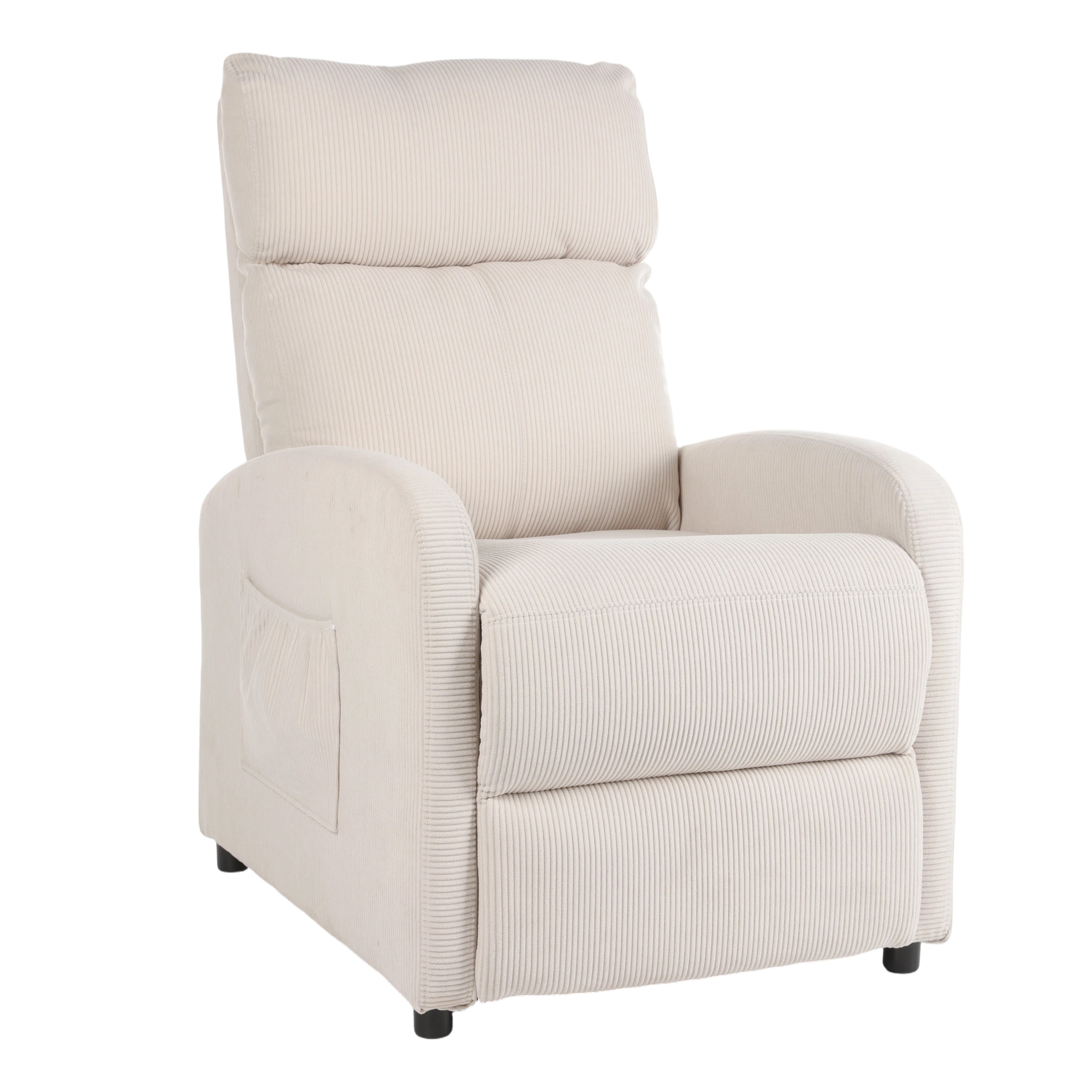 OYAJIA Ergonomic Reclining Lounge Chair with Adjustable Backrest and Side Pocket