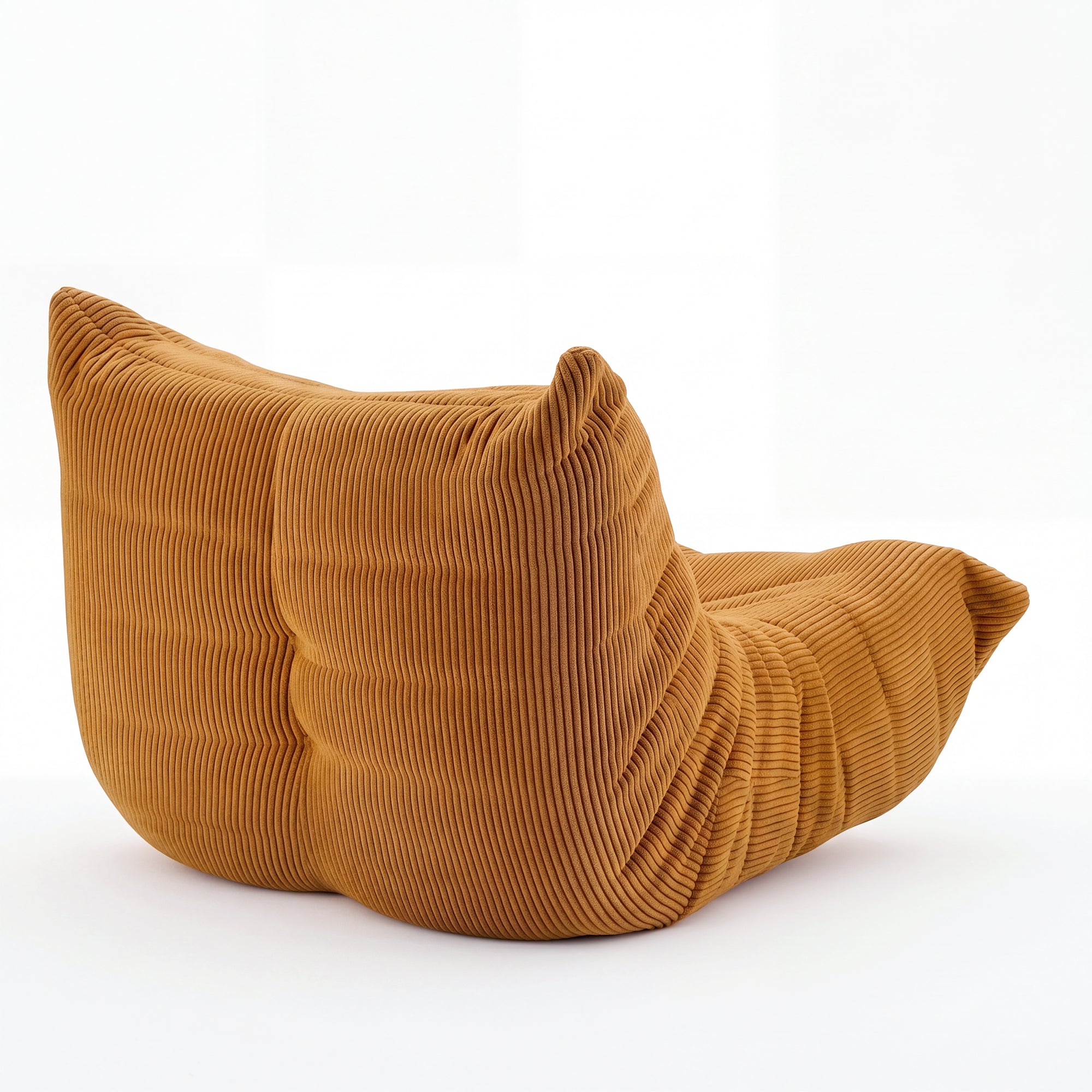 OYAJIA Corduroy Bean Bag Chair with High-Density Foam and Backrest