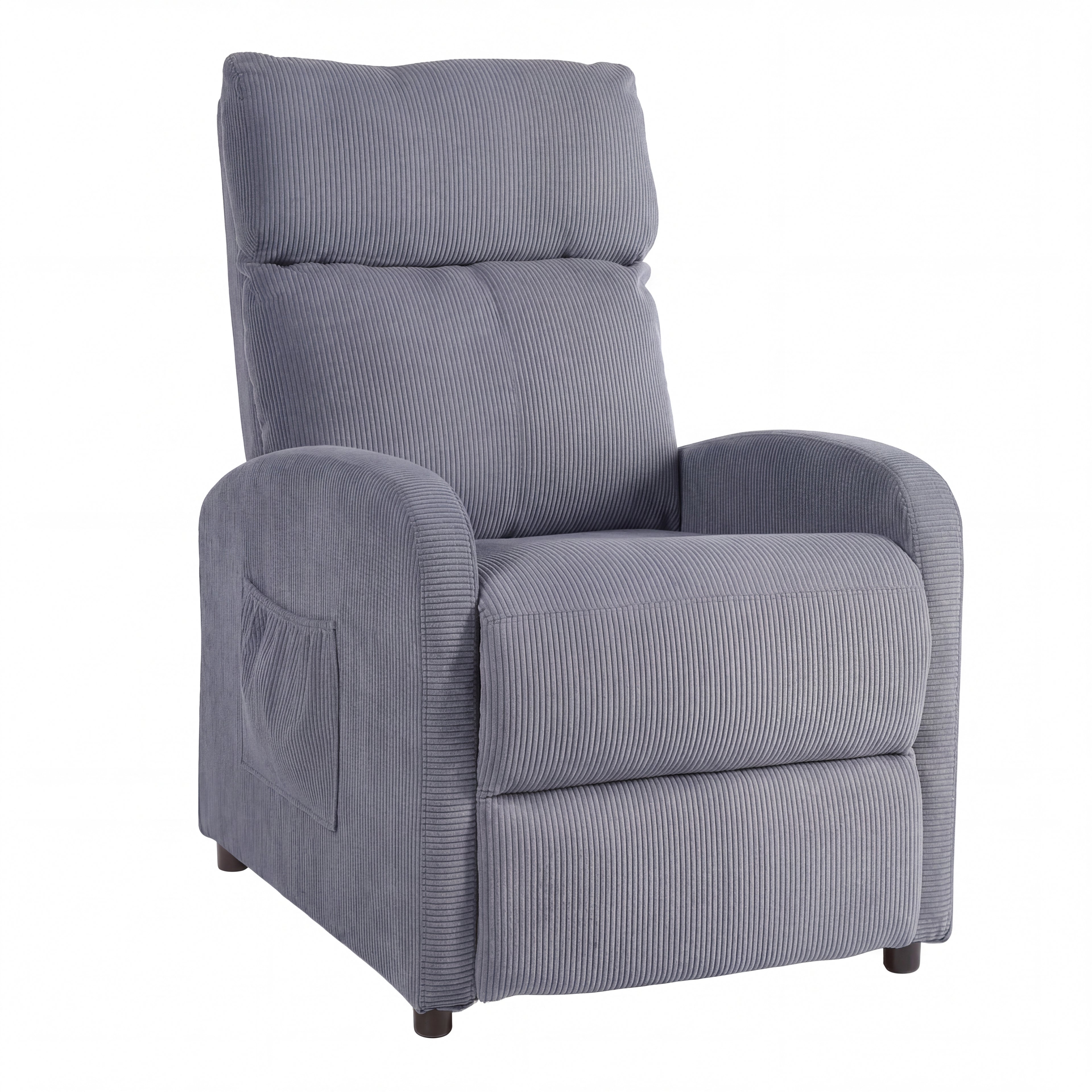 OYAJIA Ergonomic Reclining Lounge Chair with Adjustable Backrest and Side Pocket