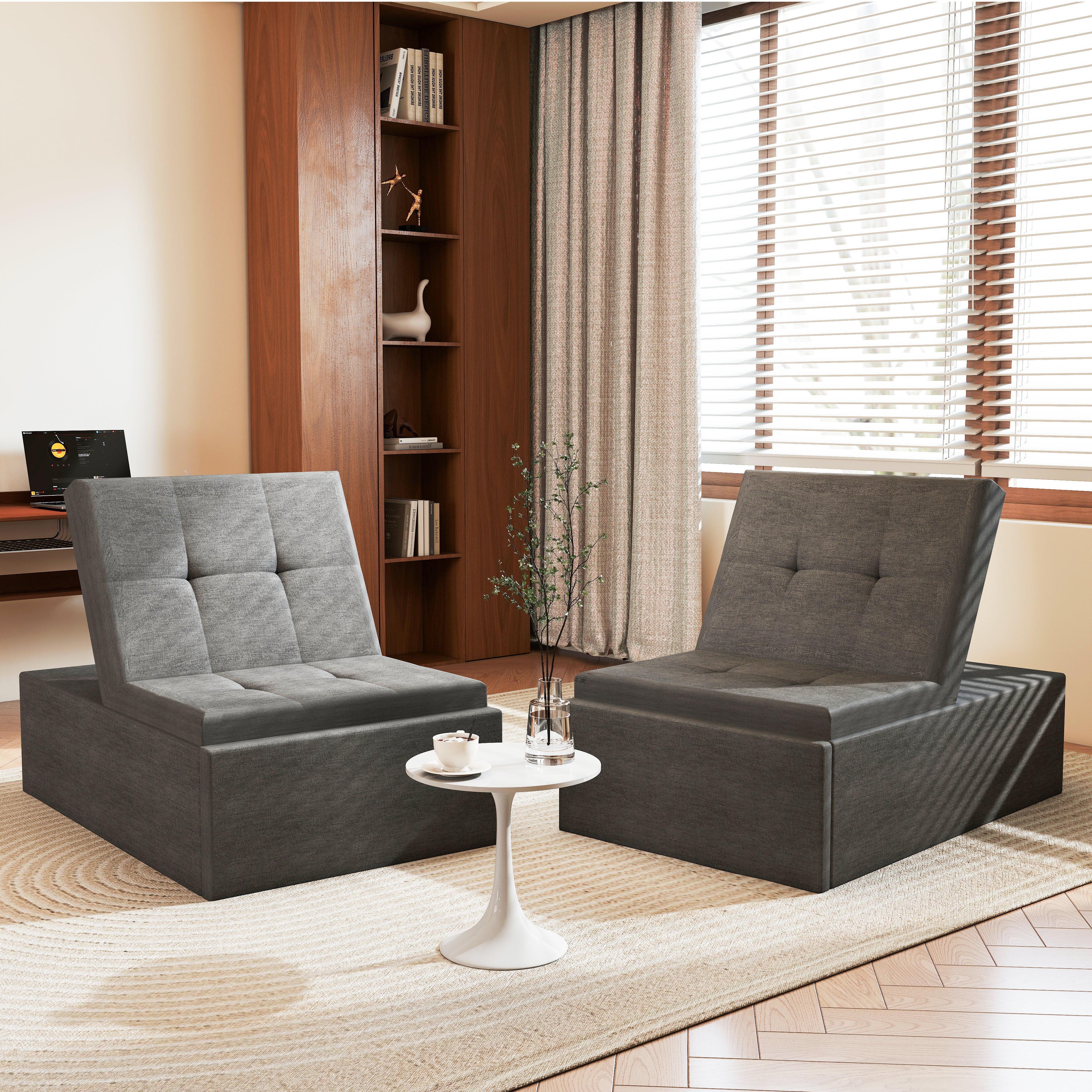 OYAJIA 3-in-1 Convertible Sofa Bed with Adjustable Backrest