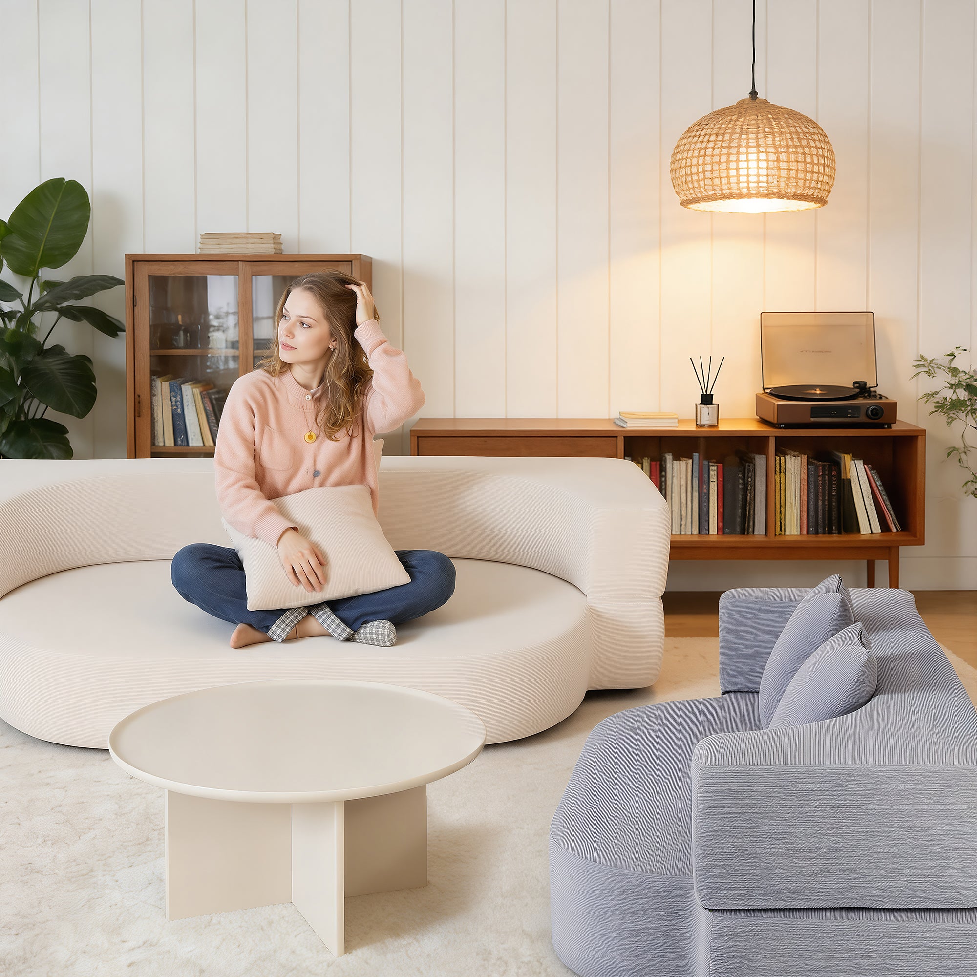 OYAJIA Foldable Sofa Bed with Two Pillows, 193 x 81 cm