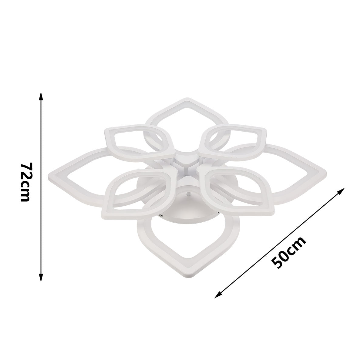 OYAJIA 44W Modern LED Ceiling Light, Dimmable Flower Design with Remote