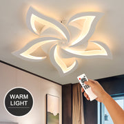 OYAJIA 50W LED Ceiling Light with Remote, Dimmable 3-Color Temperature Modern Flower Design