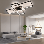 OYAJIA 60W LED-Deckenleuchte mit Fernbedienung, dimmbar, 90 cm, modernes geometrisches Design