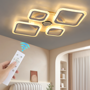 OYAJIA 50W RGB LED Ceiling Light with Remote, Dimmable 4-Ring Modern Design