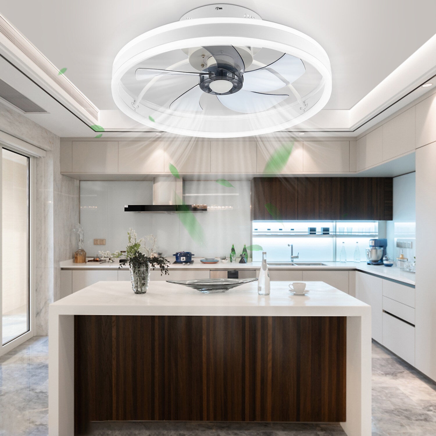 OYAJIA 35W Ceiling Fan with Dimmable LED Light