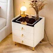 OYAJIA Smart Nightstand with 15W Wireless Charging and Touch LED Light