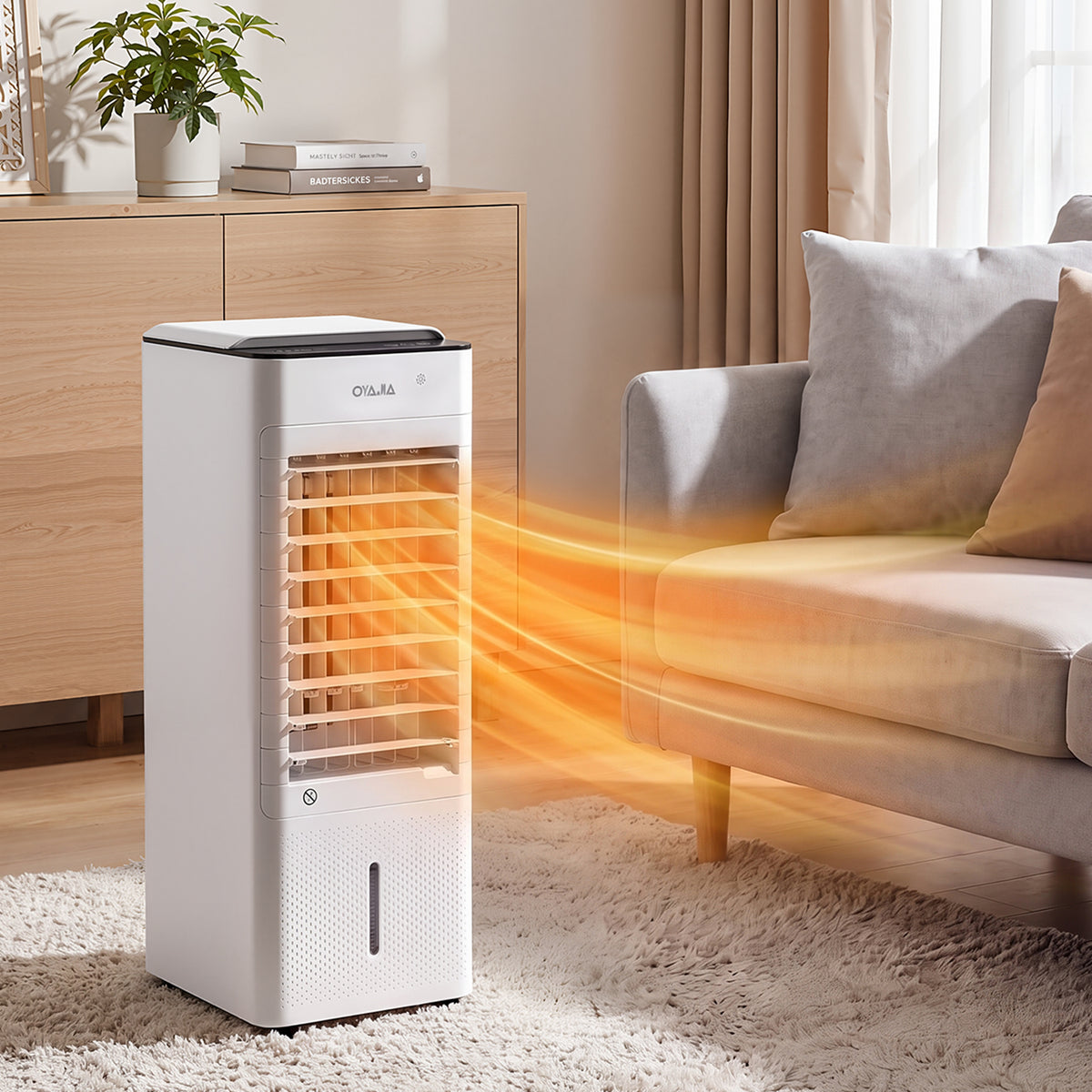 OYAJIA 2-in-1 Space Heater and Fan with ECO Mode
