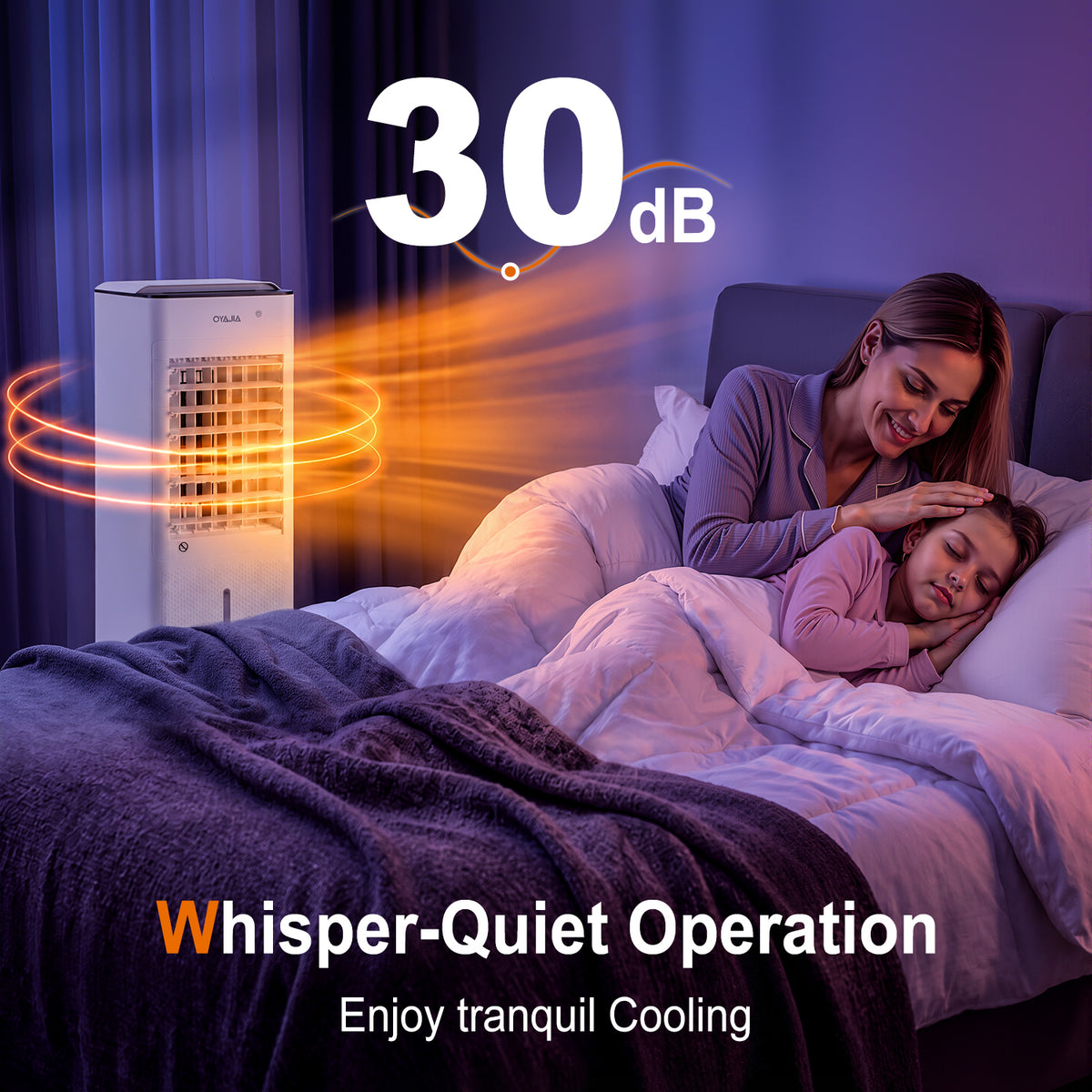 OYAJIA 2-in-1 Space Heater and Fan with ECO Mode