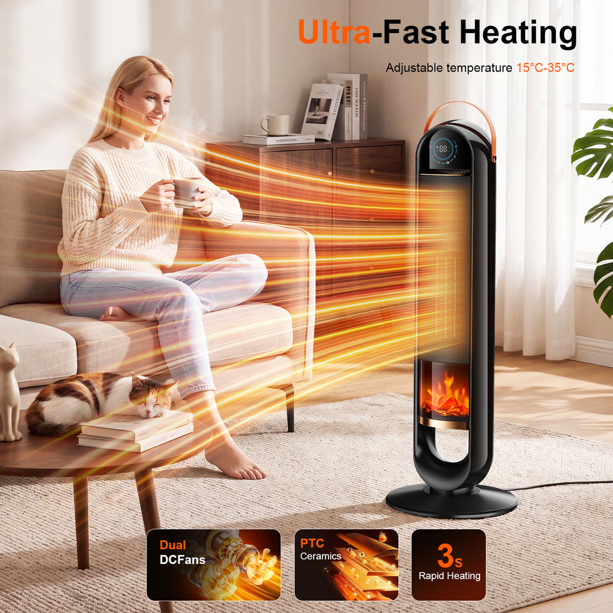 OYAJIA 2000W Ceramic Space Heater
