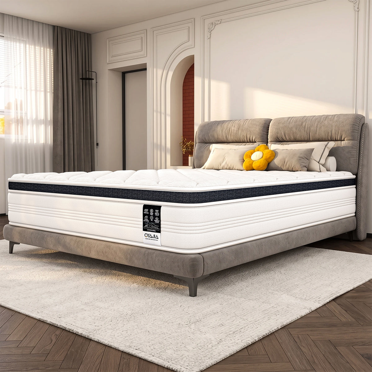 OYAJIA 23cm Pocket Spring Mattress