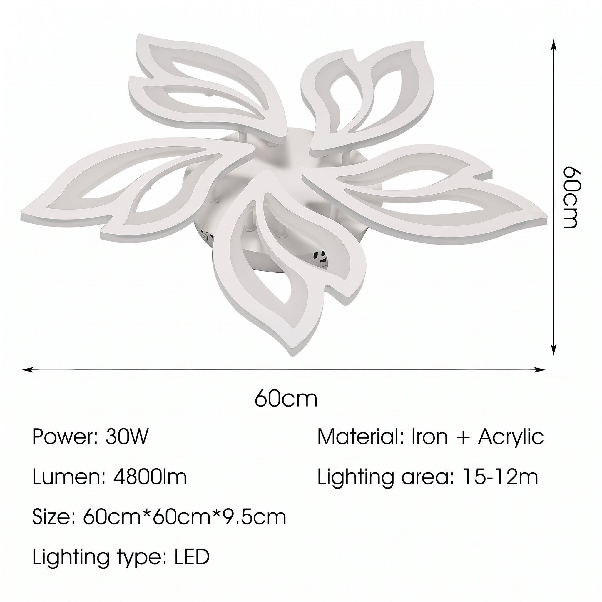 OYAJIA Modern LED Ceiling Light with Remote Control, Dimmable Warm, 3 Lighting Modes