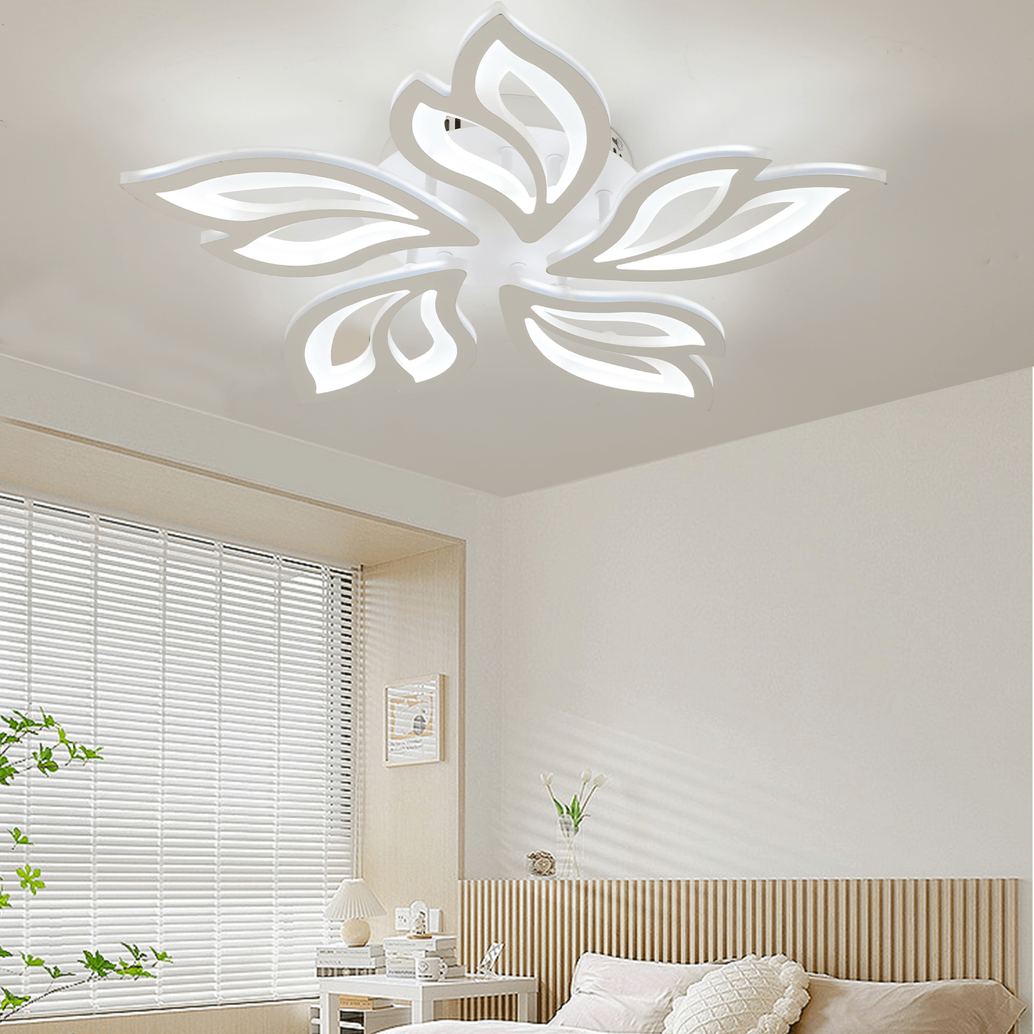 OYAJIA Modern LED Ceiling Light with Remote Control, Dimmable Warm, 3 Lighting Modes