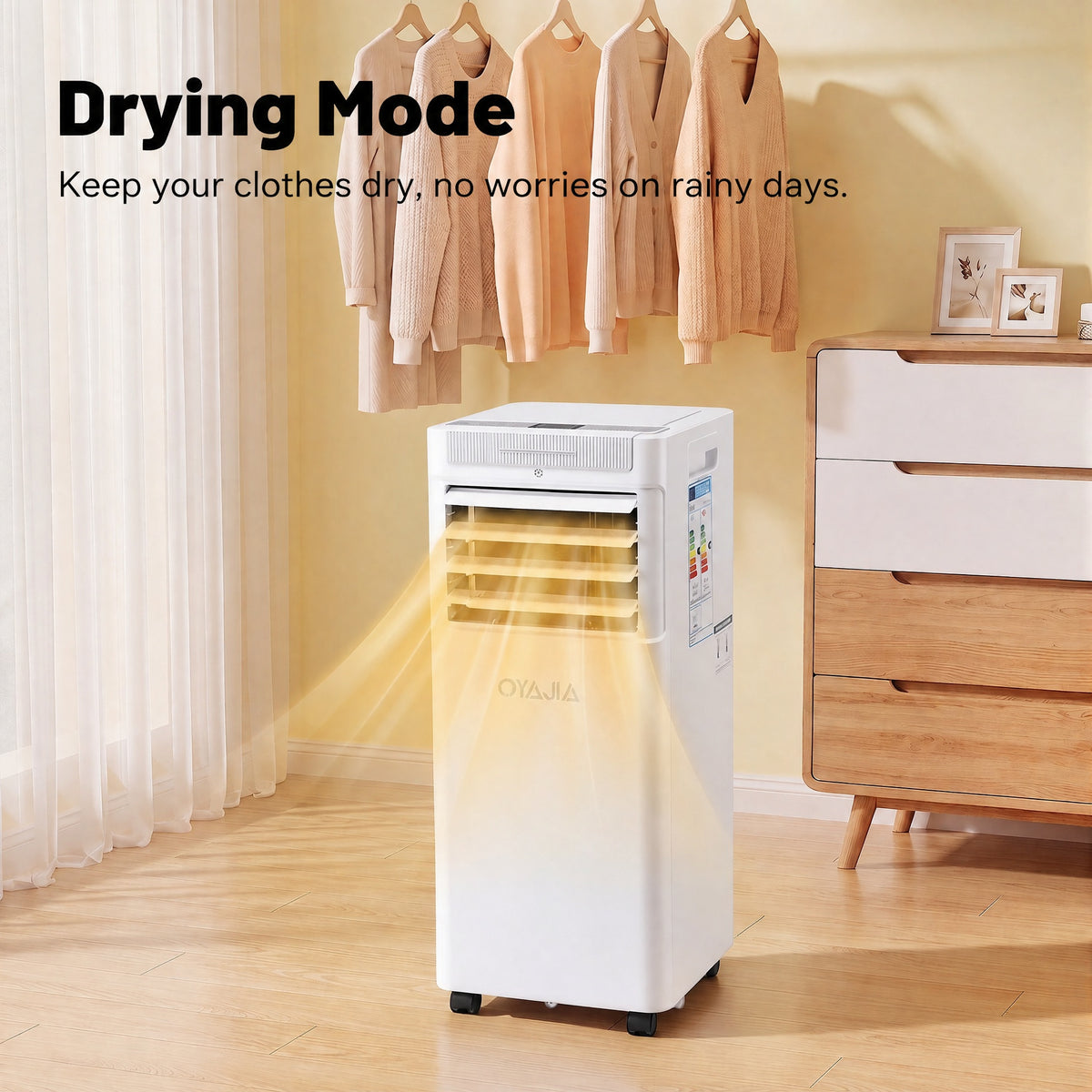 OYAJIA 4-in-1 Portable Air Conditioner with Heating