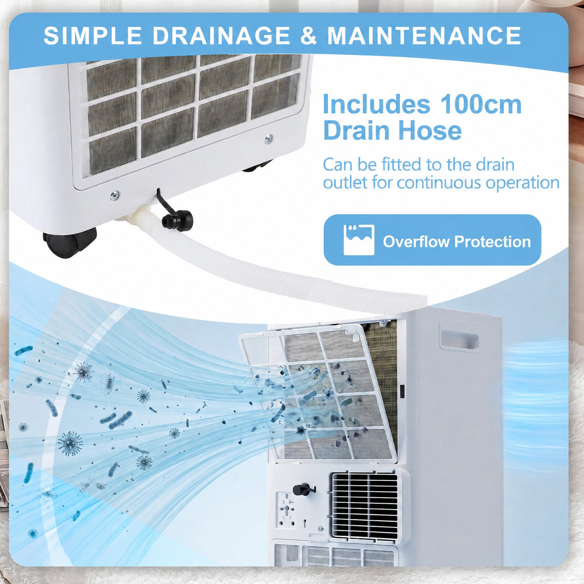 OYAJIA 4-in-1 Portable Air Conditioner with Heating