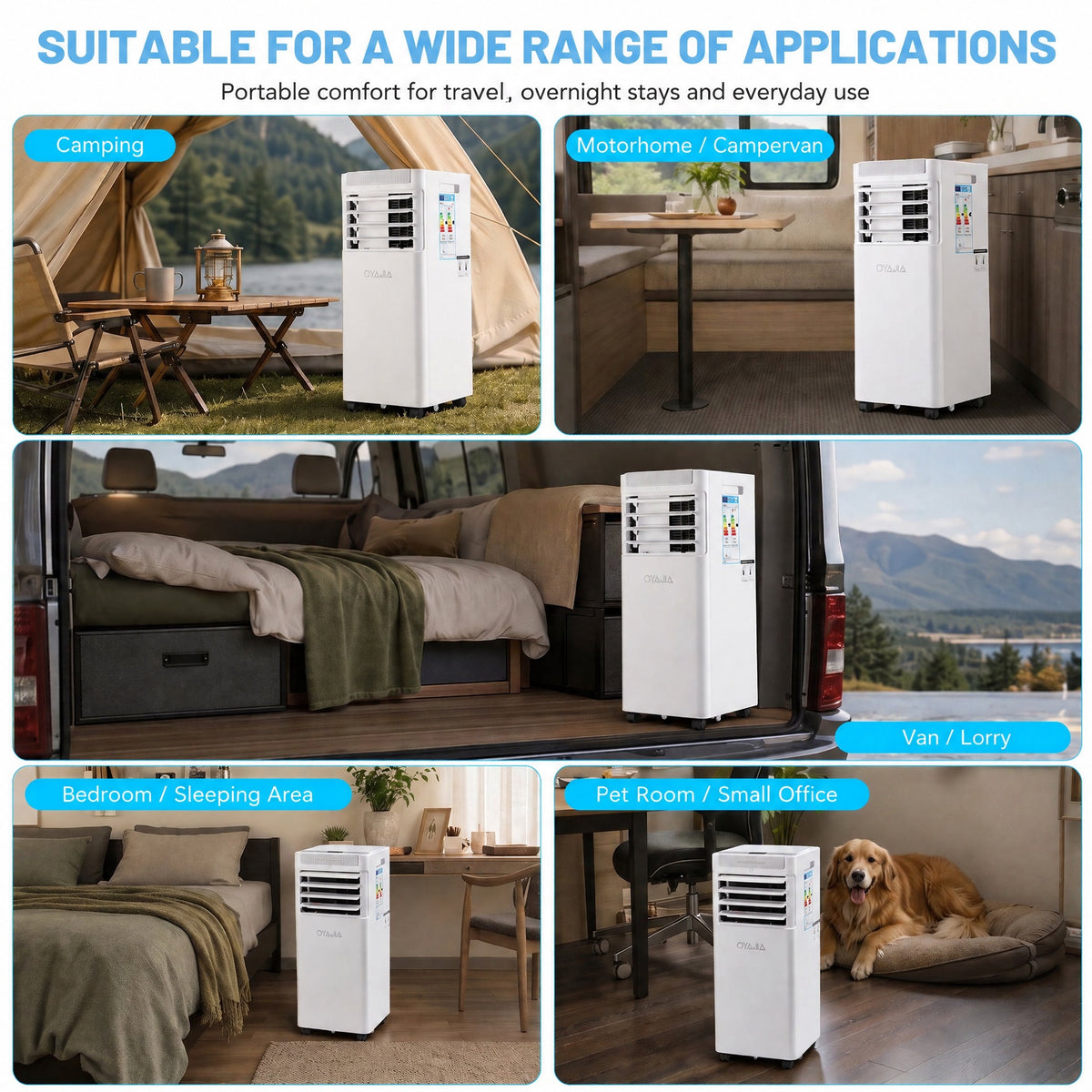 OYAJIA 4-in-1 Portable Air Conditioner with Heating