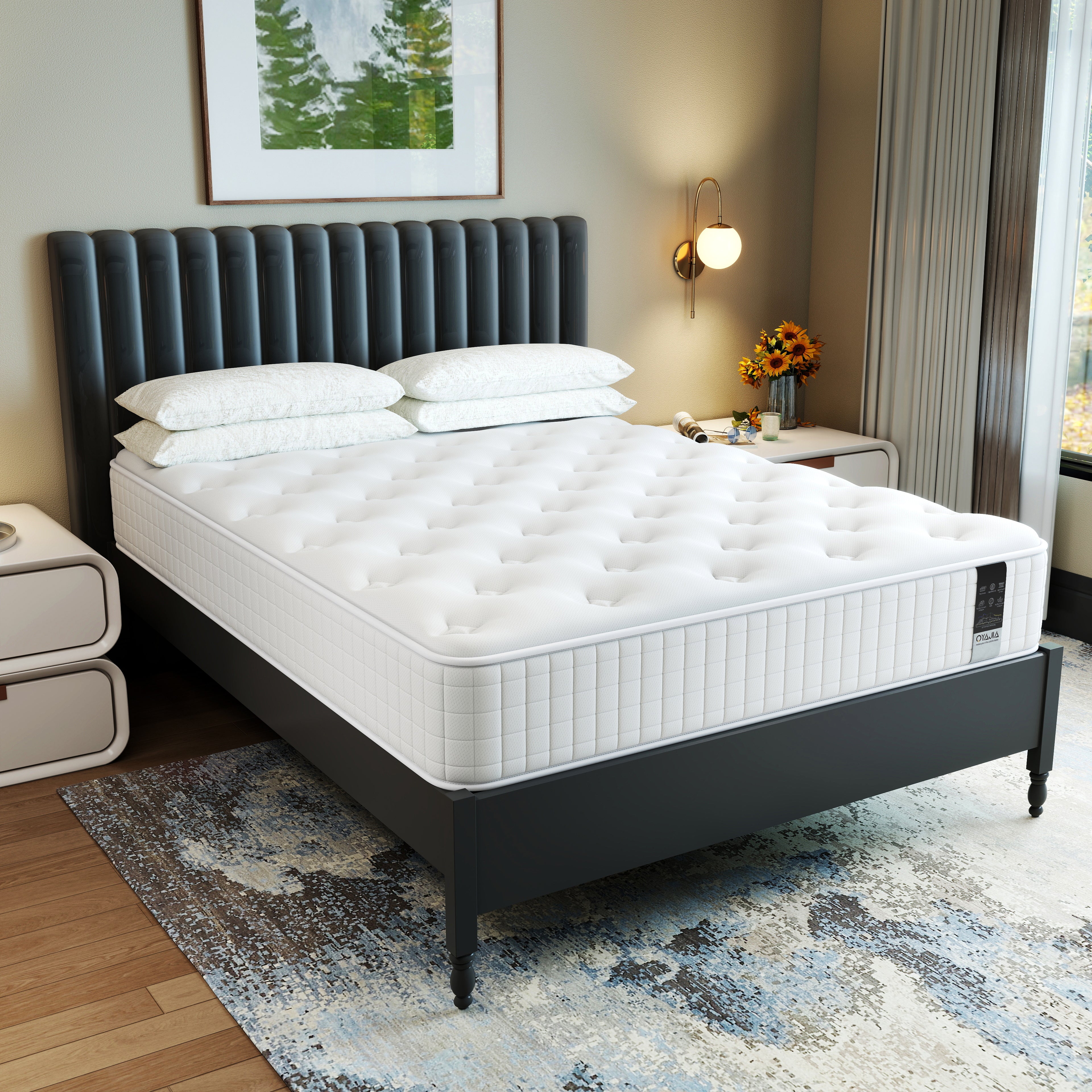 OYAJIA 7-Zone Pocket Spring Mattress with 10-Layer Construction