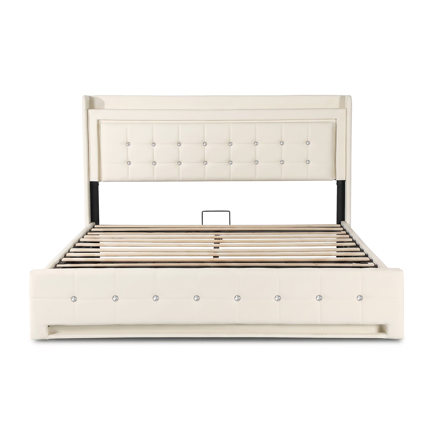 OYAJIA Storage Bed with RGB LED Headboard, USB-C Charging Station and 300 kg Capacity