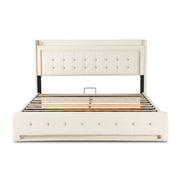 OYAJIA Storage Bed with RGB LED Headboard, USB-C Charging Station and 300 kg Capacity