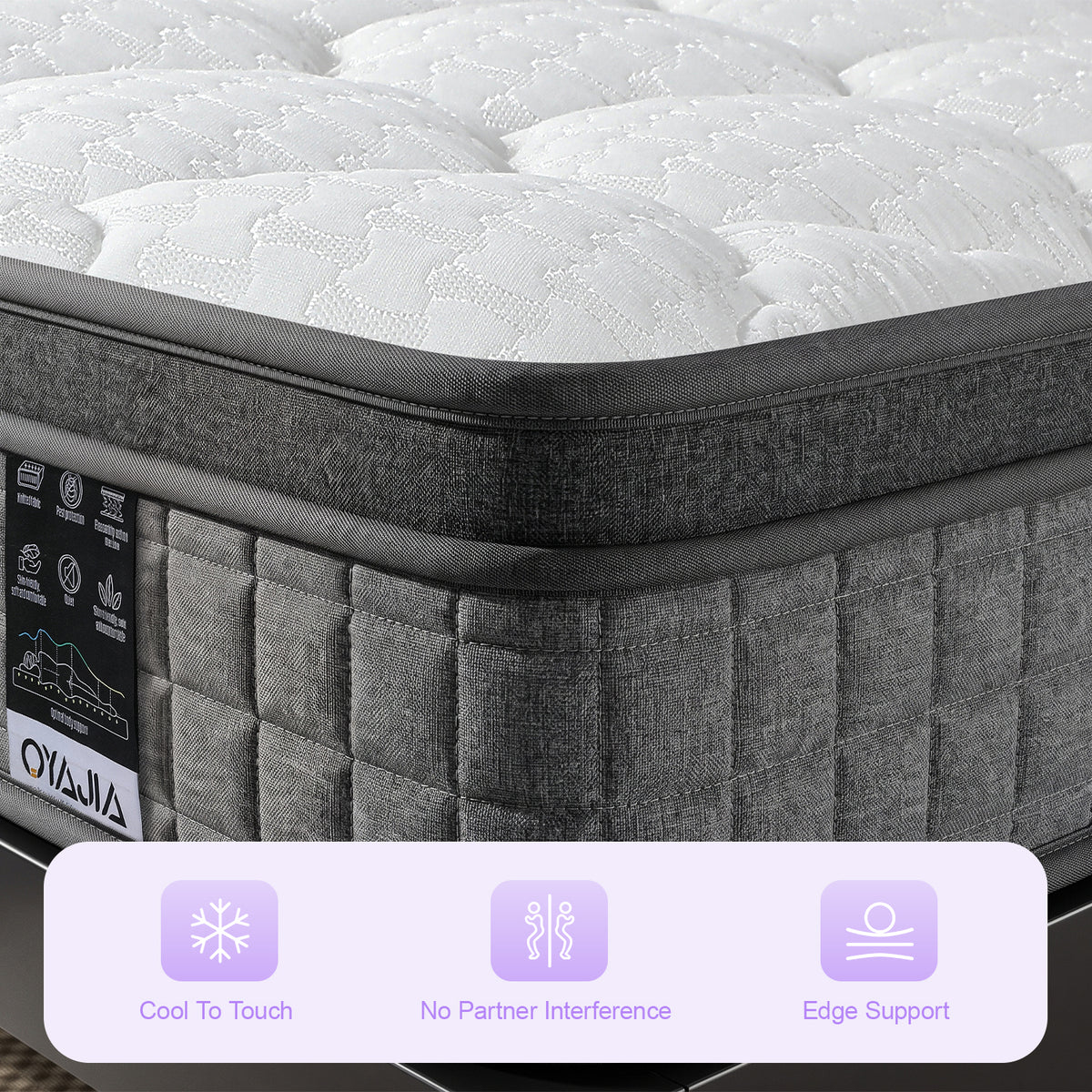 OYAJIA 7-Zone Hybrid Mattress with Memory Foam & Pocket Springs