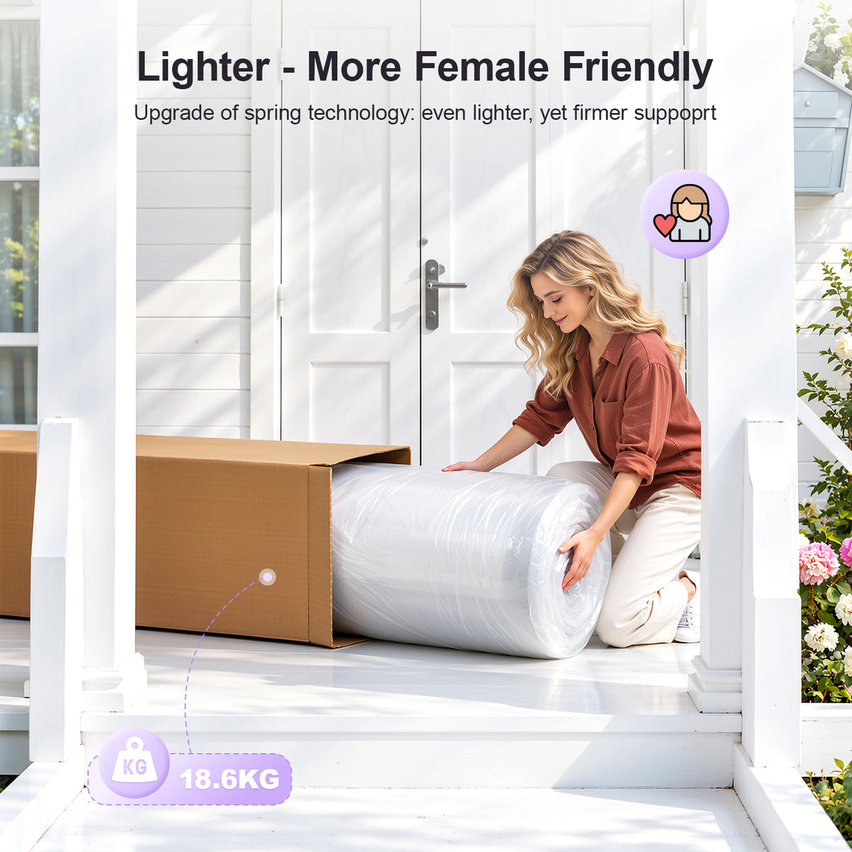 OYAJIA 7-Zone Hybrid Mattress with Memory Foam & Pocket Springs
