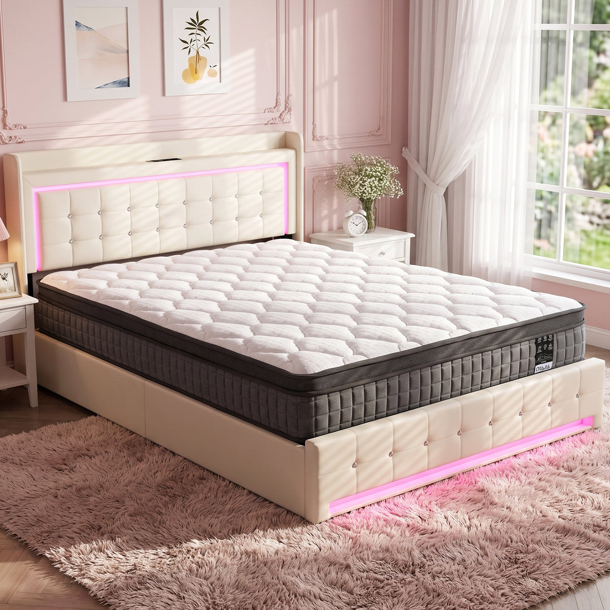 OYAJIA 7-Zone Hybrid Mattress with Memory Foam & Pocket Springs