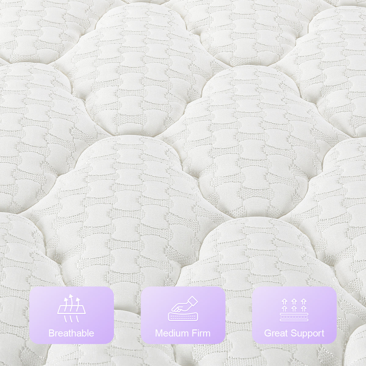 OYAJIA 7-Zone Hybrid Mattress with Memory Foam & Pocket Springs