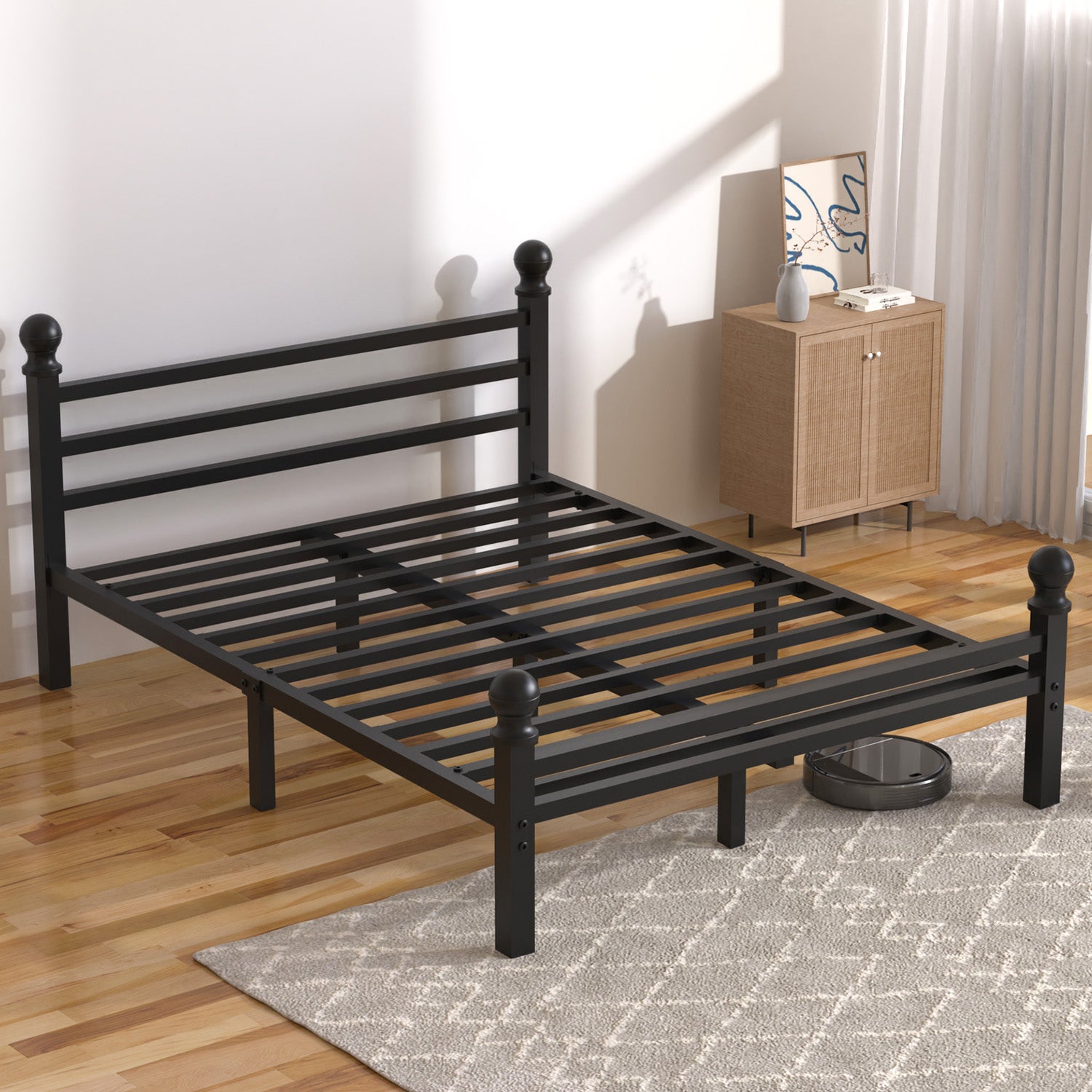 OYAJIA Heavy Duty Bed Frames with Headboard and Footboard