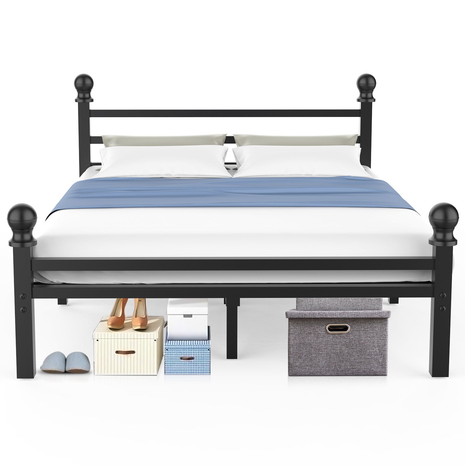 OYAJIA Heavy Duty Bed Frames with Headboard and Footboard