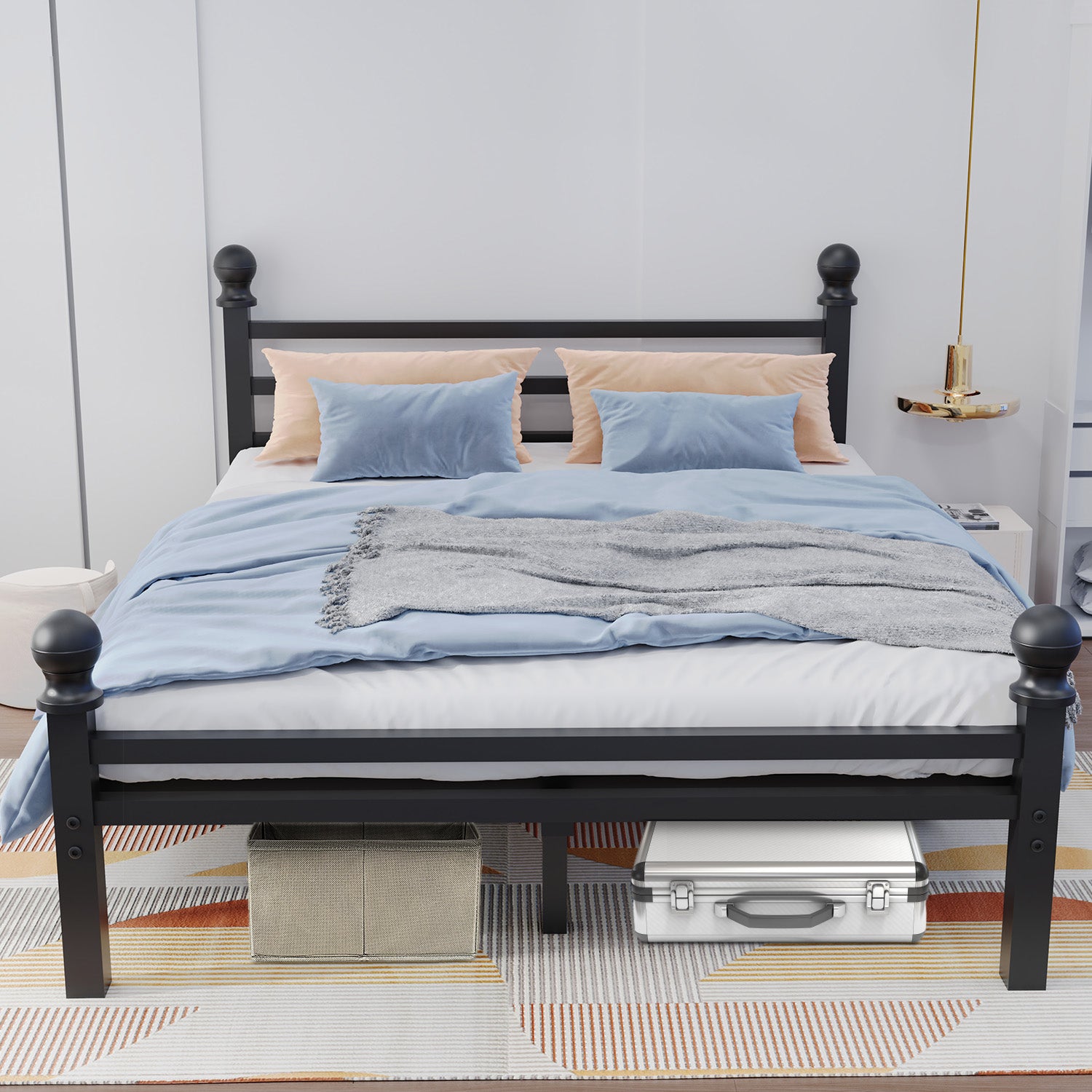 OYAJIA Heavy Duty Bed Frames with Headboard and Footboard