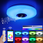 OYAJIA RGB LED Ceiling Light with Bluetooth Speaker, App Control, Dimmable Lighting