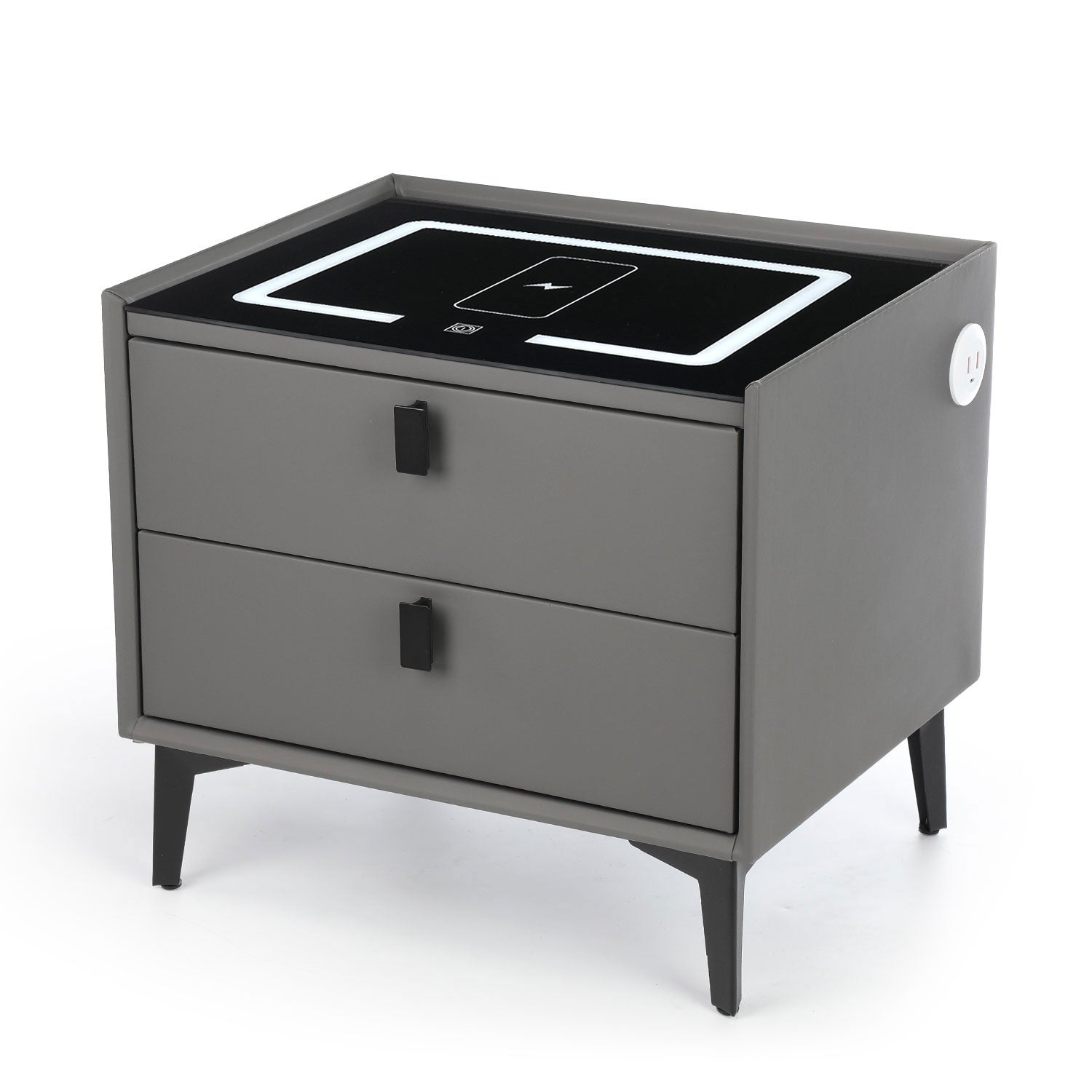 OYAJIA Modern Bedside Table with Storage for Bedroom