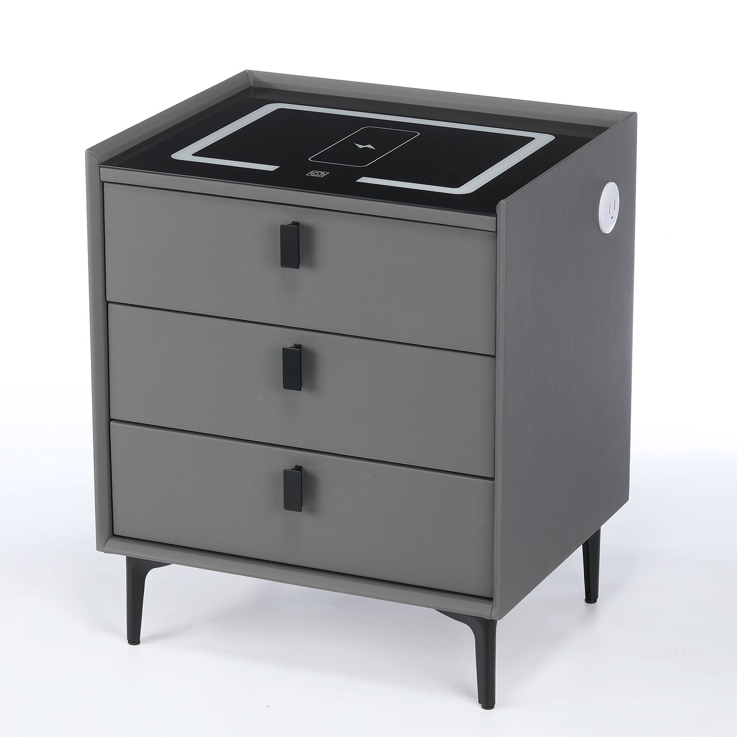 OYAJIA Modern Bedside Table with Storage for Bedroom