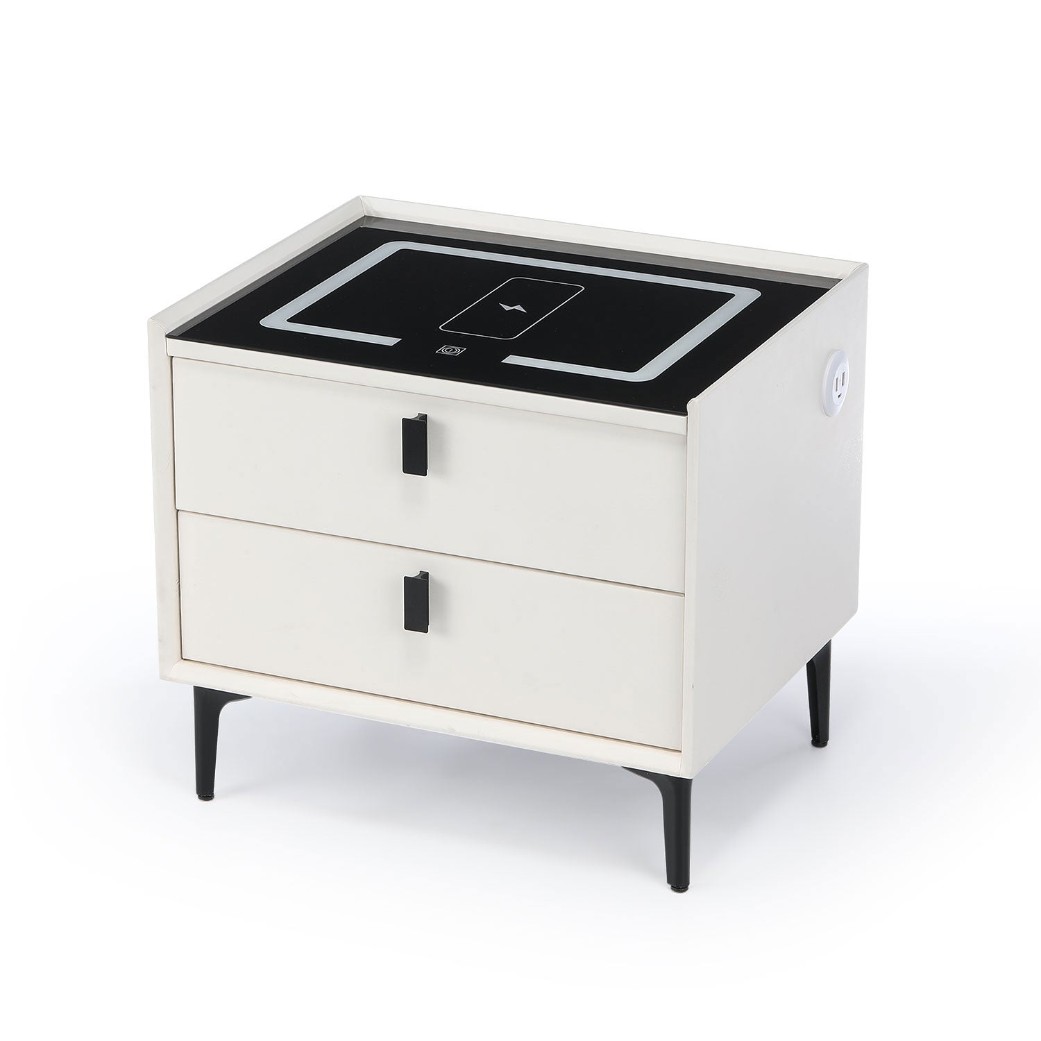 OYAJIA Modern Bedside Table with Storage for Bedroom