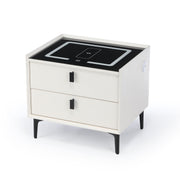 OYAJIA Modern Bedside Table with Storage for Bedroom