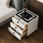 OYAJIA Modern Bedside Table with Storage for Bedroom