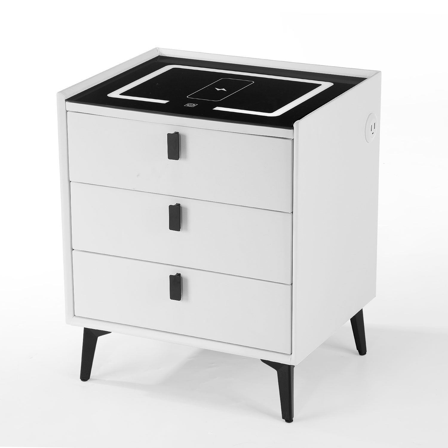 OYAJIA Modern Bedside Table with Storage for Bedroom