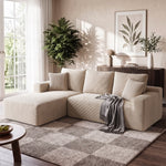 OYAJIA Modular Corner Sofa with Large Chaise Lounge, Sofa Bed, Vacuum-Packed Design