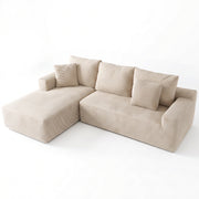 OYAJIA Modular Corner Sofa with Large Chaise Lounge, Sofa Bed, Vacuum-Packed Design