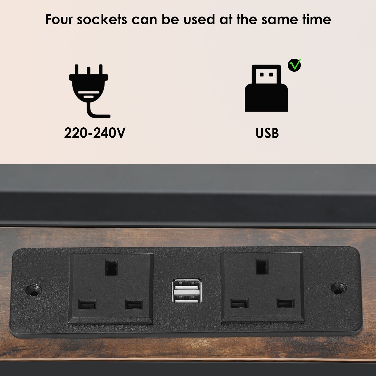 OYAJIA Smart Metal Storage Bed 140x200 cm with RGB LED, Charging Station and 4 Drawers