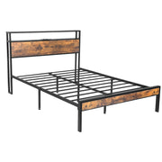 OYAJIA Double Bed Frame with Charging Station, 2-Tier Headboard and Under-Bed Storage
